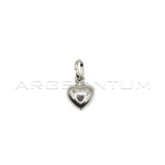 Ciondolo cuore accoppiato placcato oro bianco in argento 925