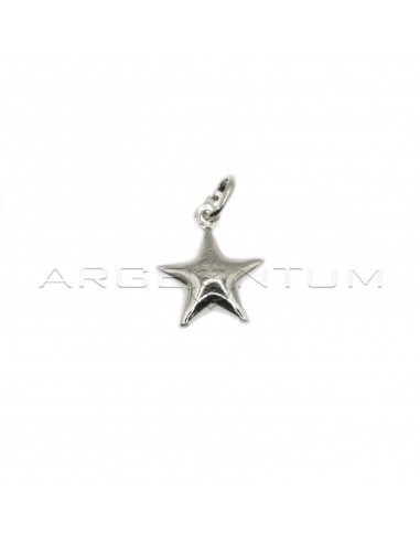 White gold plated paired star pendant...