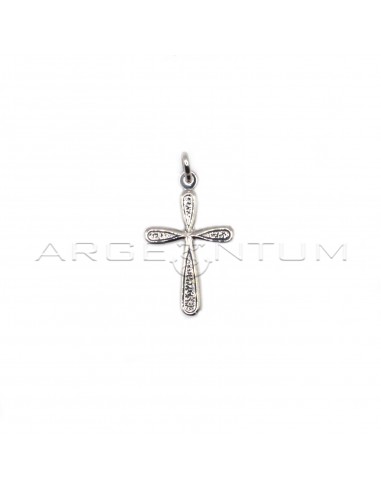 Dotted and polished cross pendant...