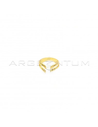 Adjustable ring with yellow gold...