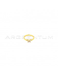 Wire ring with yellow gold...
