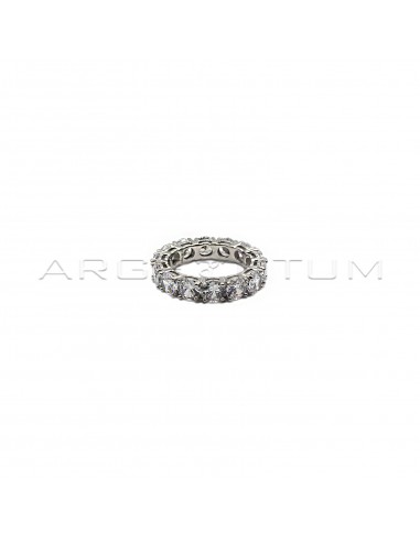 Eternity ring with white zircons 5 mm...