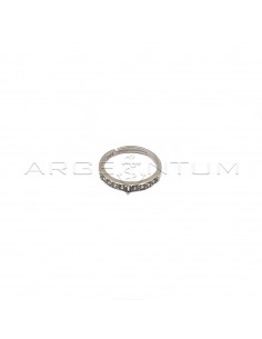 White zircon ring base with...