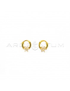 Hoop earrings with yellow...