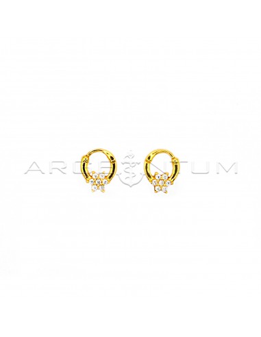 Hoop earrings with yellow gold plated...