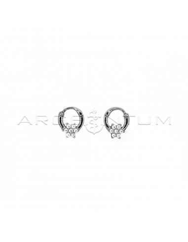 Hoop earrings with white gold plated...