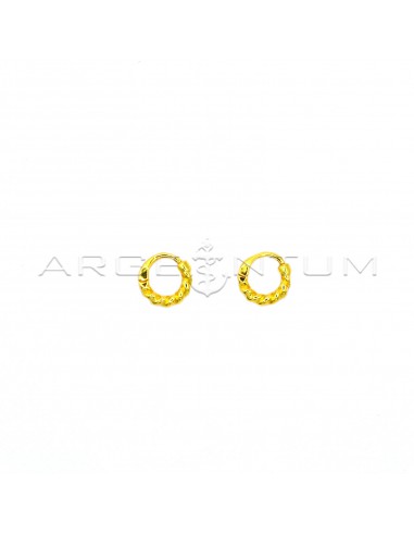 Yellow gold plated torchon hoop...