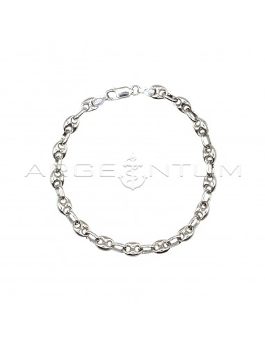 White gold plated 6 mm rounded marine...