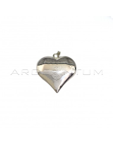 Paired convex heart pendant white...