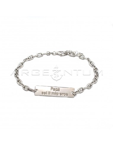 Stylized marine mesh bracelet with...
