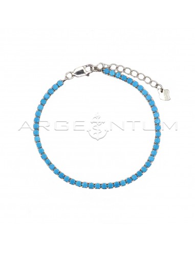 Tennis bracelet with 2.5 mm turquoise...
