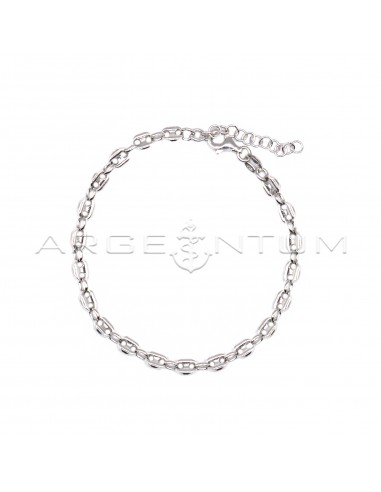 White gold plated 3 mm stylized...