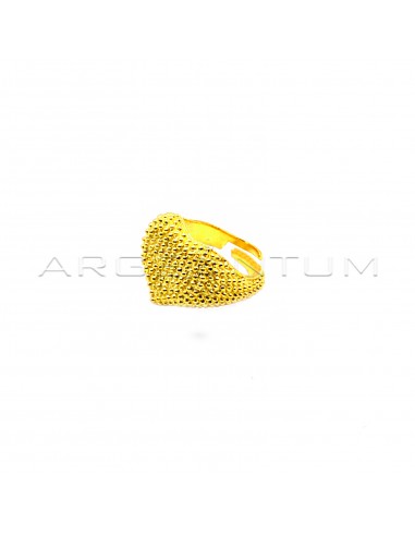 Adjustable yellow gold plated dotted...