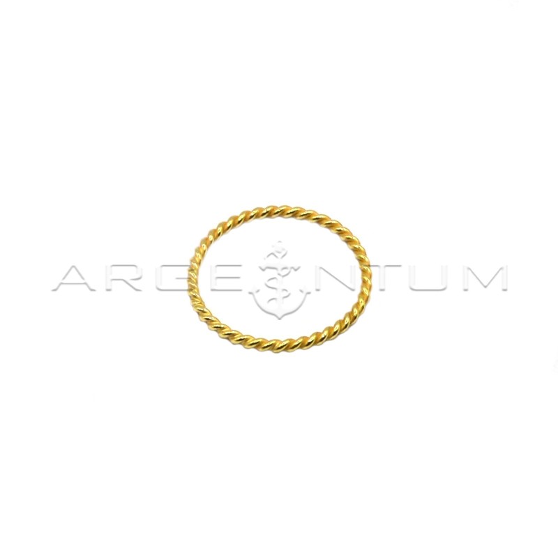 Fermanelli intrecciato placcato oro giallo in argento 925 (Misura 6)