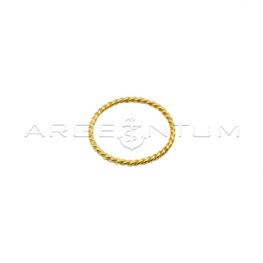 Fermanelli intrecciato placcato oro giallo in argento 925 (Misura 7)