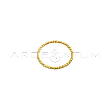 Fermanelli intrecciato placcato oro giallo in argento 925 (Misura 17)
