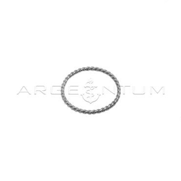 Fermanelli intrecciato placcato oro bianco in argento 925 (Misura 6)