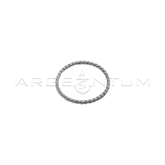 Fermanelli intrecciato placcato oro bianco in argento 925 (Misura 6)