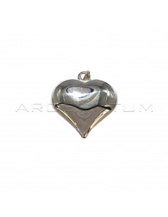Paired convex heart pendant...