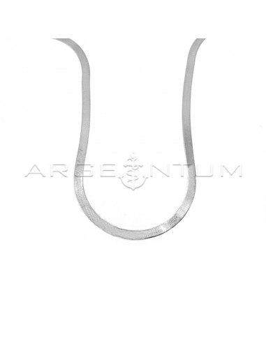 White gold plated flat ear link...