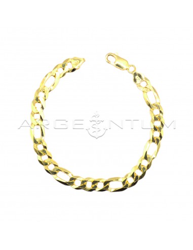 Yellow gold plated 3+1 mesh bracelet...
