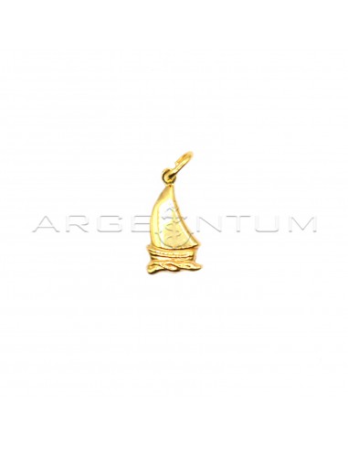 Yellow gold plated paired sailboat...