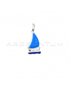 Blue enamelled sailboat...