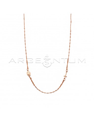 Rose gold plated 5 unit rosary...