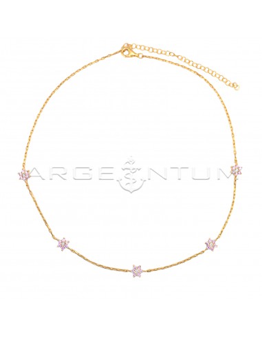 Forzatina link necklace with pink...
