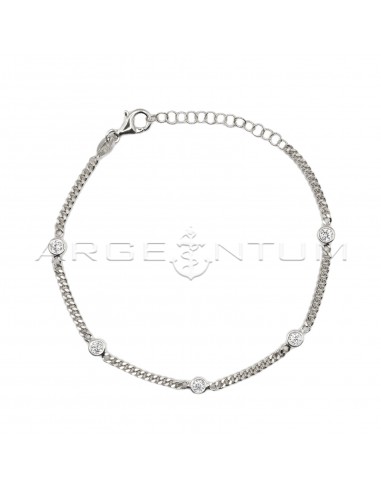 Curb mesh bracelet with white onion...