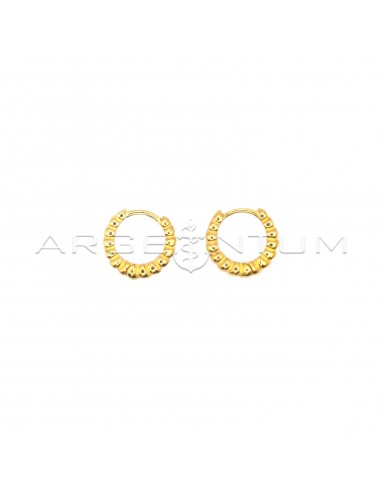 Yellow gold plated hoop earrings with...