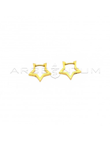 Yellow gold plated smooth star...