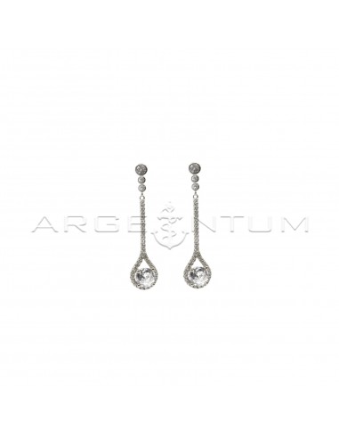 Drop earring with rigid segment and...
