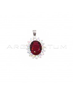 17x15mm pendant with red...