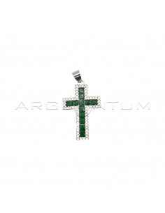 Cross pendant of green...