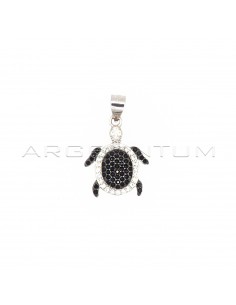 Turtle pendant with black...