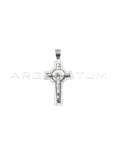 Cross pendant with micro-cast Christ...