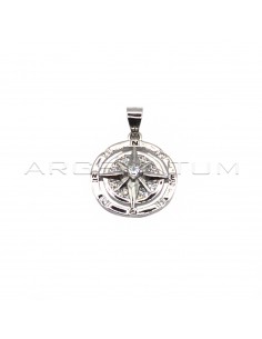 Compass rose pendant on a...