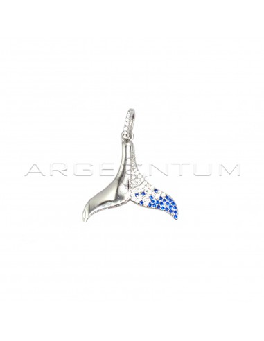 White and blue semi zirconed whale...