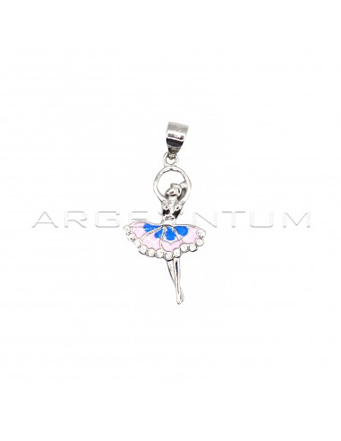 Ballerina pendant with pink and light...