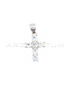 Cross pendant with white...