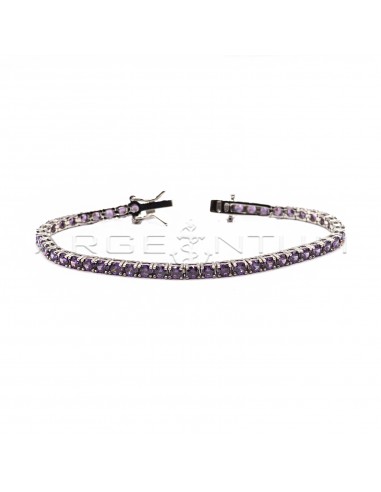 Tennis bracelet with 3mm lilac...