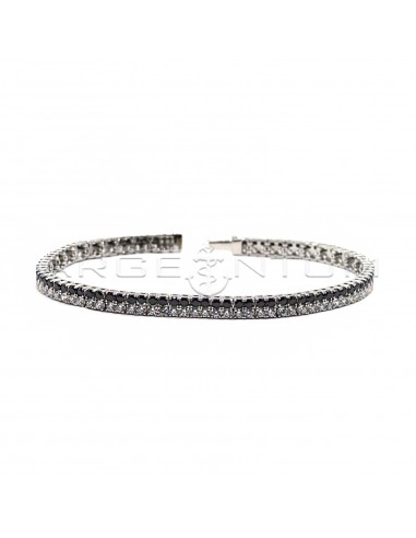 Tennis bracelet with two strands of...
