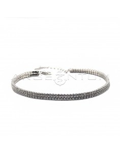 Tennis bracelet with 2 rows...