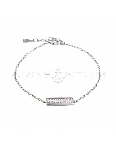 Rolo mesh bracelet with central white...