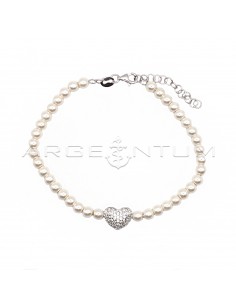 Pearl bracelet with central...