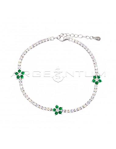 Tennis bracelet with green zircon...