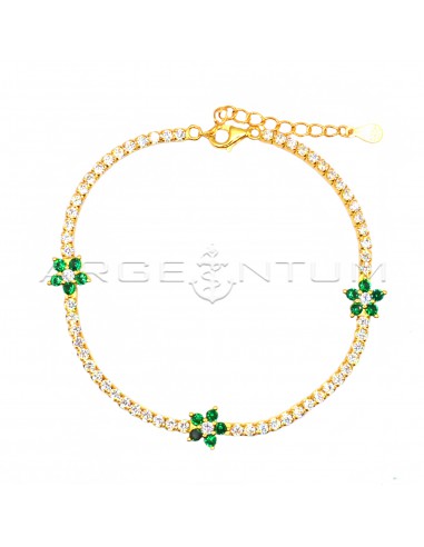 Yellow gold plated tennis bracelet...