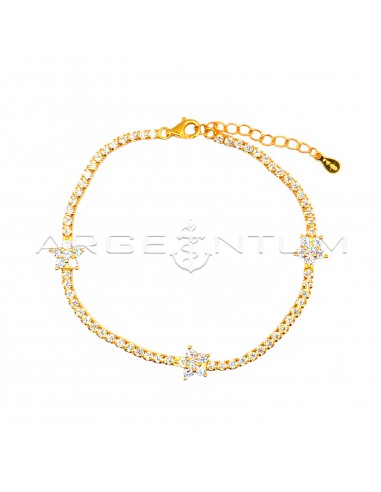 Tennis bracelet with white zircon...