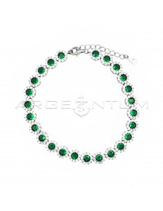 Bracelet with round green...